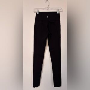 BuffBunny Black High-Rise Leggings with Subtle Logo